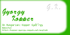 gyorgy kopper business card